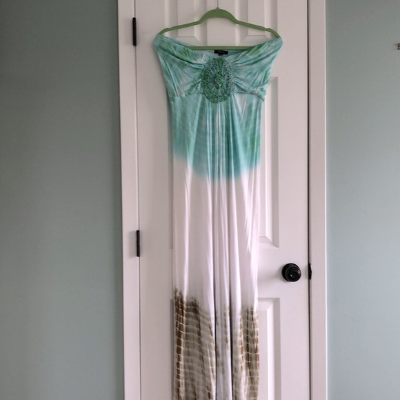 Raviya Unique Strapless Tie Dye Summer Maxi Dress - Picture 11 of 11